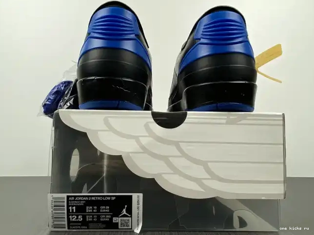 Rep Onekick Off-White 2 Jordan DJ4375-004 Low Black Retro Blue SP 0428